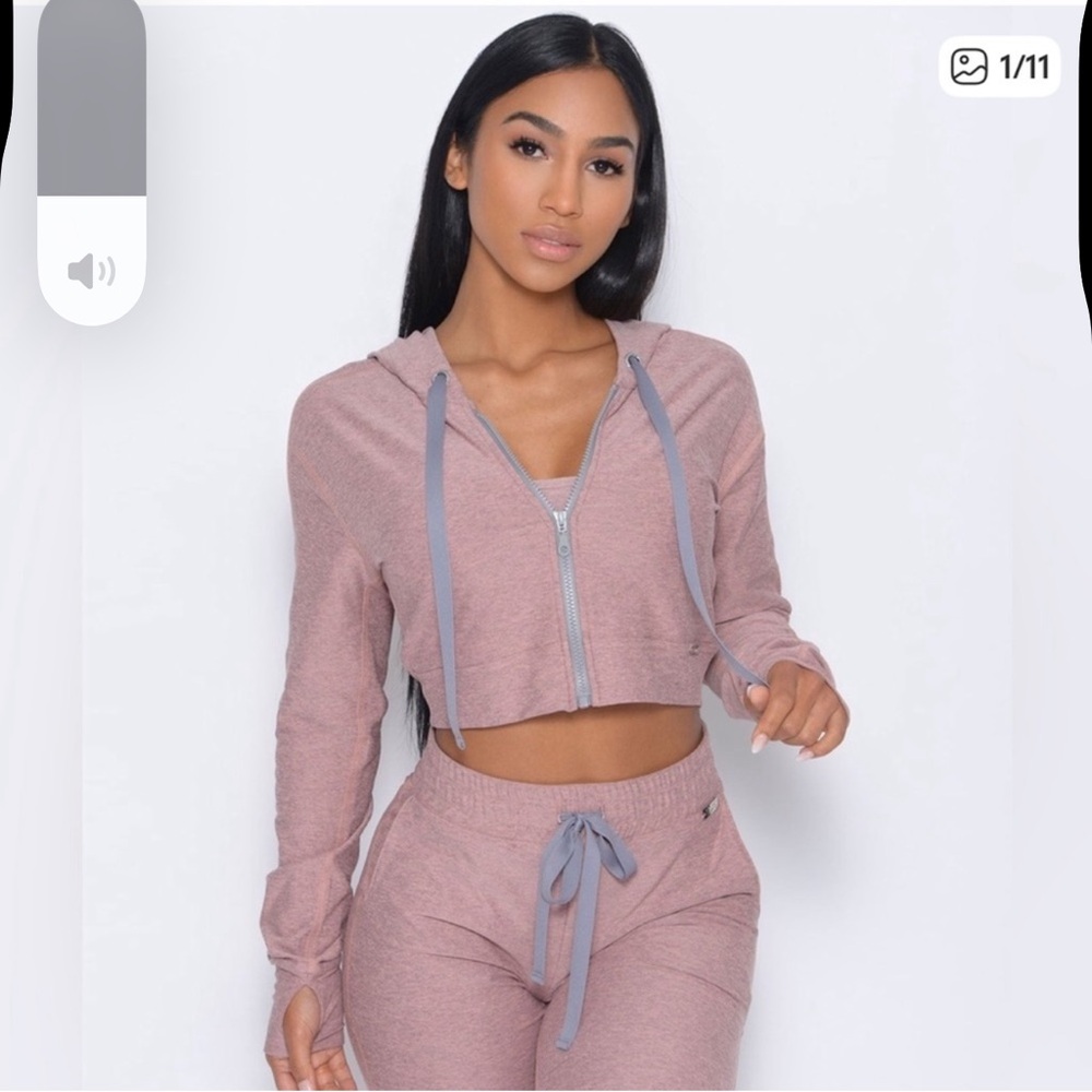 Bombshell jogger set with cropped hoodie.